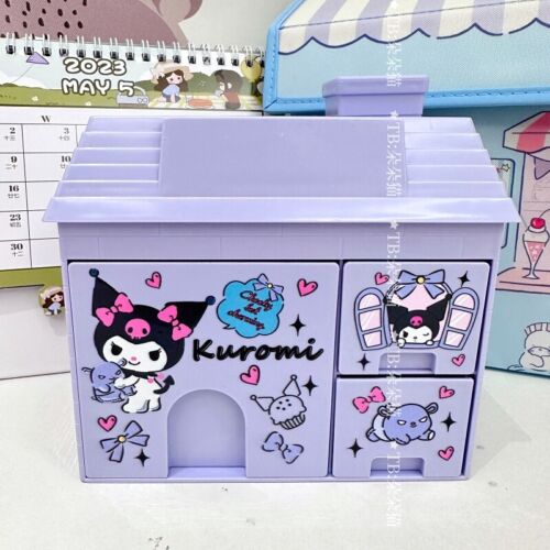 Multi Layer Storage Box Cinnamoroll My Melody Kuromi Table Drawer Jewelry Shelf - Picture 20 of 22