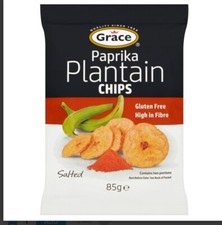 9 x 85g Grace Paprika Plantain Salted Chips Banana Crisps Snack Gluten Free