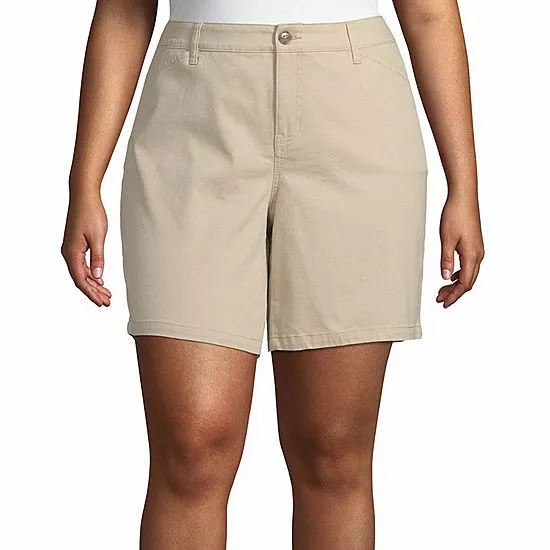 St john's bay plus size best sale shorts