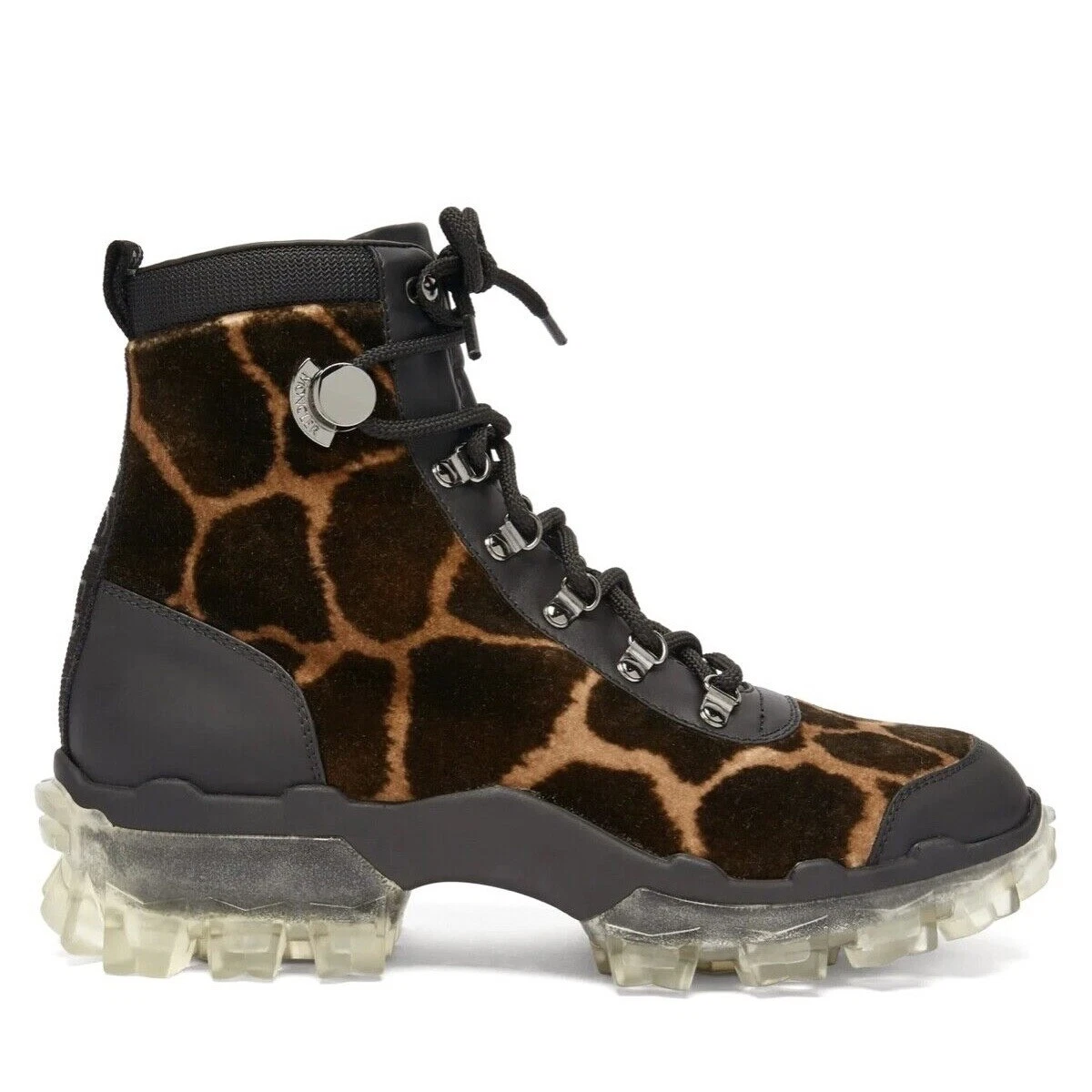 Moncler — Moncler Helis Hiking Winter Boots Animal Print Size 38 New