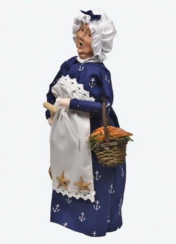 Colonial Byers Choice Nautical Mrs Claus con granchi 3254WC - Foto 3 di 8
