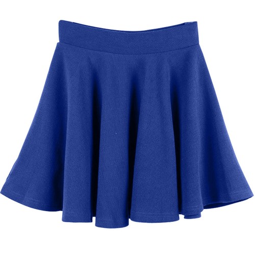 Damen süß Mini hohe Taille Skater Rock einfach ausgestellt Plissee Vogue kurzes Kleid - Bild 5 von 21