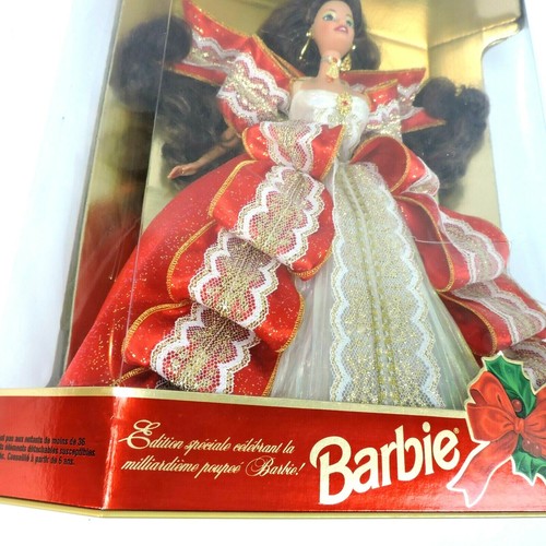 Barbie Joyeuses Fetes 10th Anniversary 1997 Happy Holidays Mattel 17832 French - Picture 3 of 10