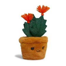 FAO Schwarz Sparklers Cute Cactus Plush Orange Flowers New