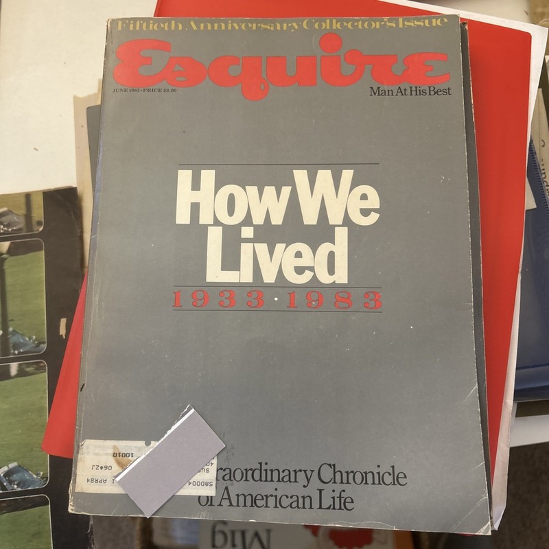 Esquire Magazine June 1983 How We Lived 1933–1983 50th Anniversary Issue