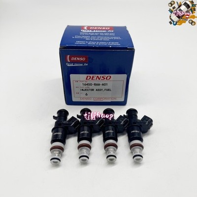 4* DENSO FUEL INJECTORS 16450-RAA-A01 FOR ELEMENT ACCORD CR-V 2.4L RSX BASE 2.0L