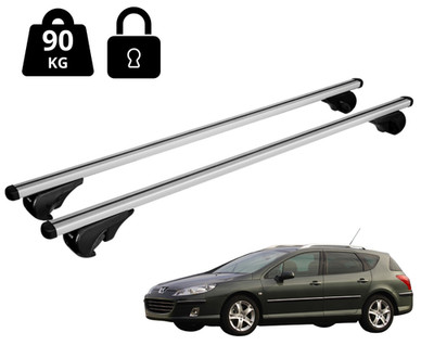 Dachträger für Peugeot 407 Sw 2004-2011 Dachträger mit Handlauf 