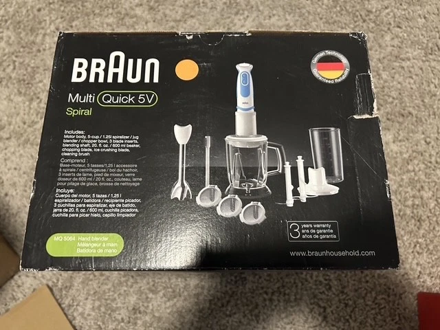 Braun MQ5064 MultiQuick Spiralizer & Hand Blender - New in Box