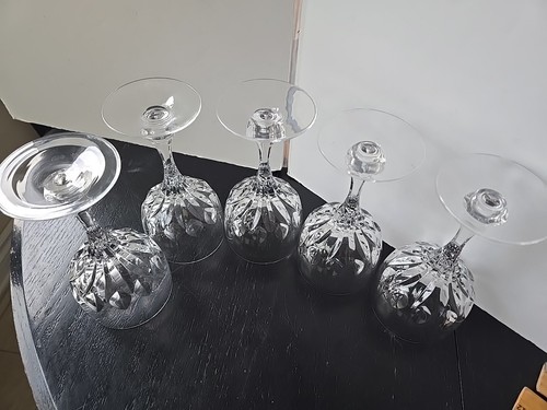 Mikasa Buckingham Crystal Water Wine Glasses Contemporary Set Of 5 - Picture 18 of 21