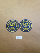 (2) ATA AMATEUR TRAPSHOOTING ASSOCIATION LIFE MEMBER Patches 