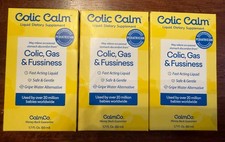 Lot of 3 Brand New Colic Calm Colic, Gas  Fussiness, 1.7 fl oz 50 ml each