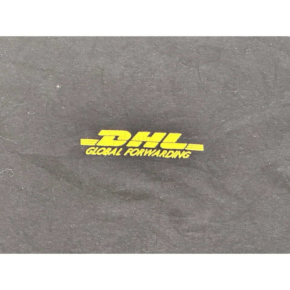 T-shirt DHL Global Forwarding nera manica corta uomo taglia media 848 - Immagine 2 di 4