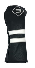 Black White Universal 3 Fairway Headcover Preowned Condition Excellent
