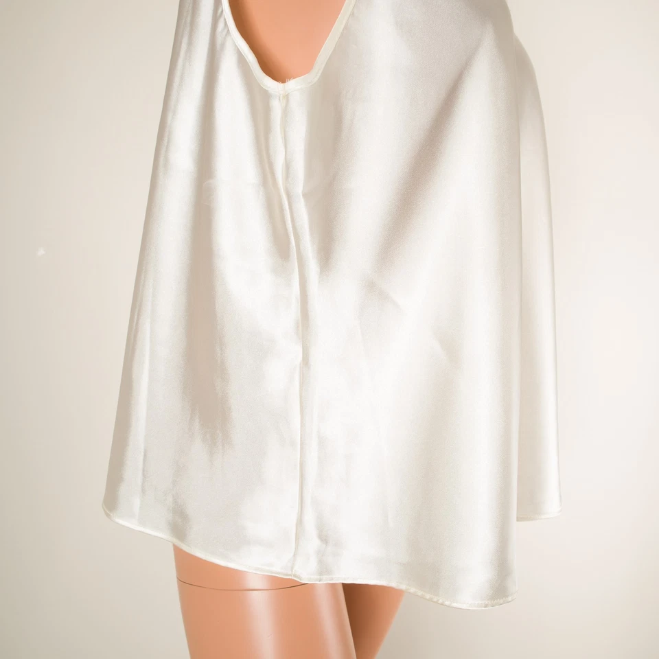 💖 Camiseta sin mangas Y2K SECRET TREASURES marfil satinado detalle de encaje talla grande 2X Foto 4 de 4