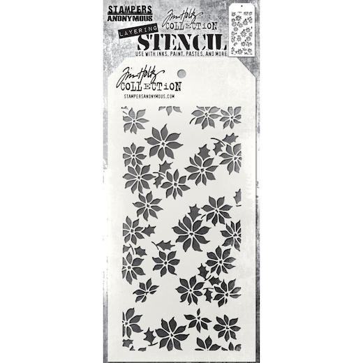 Tim Holtz Layering Stencil - Tiny Poinsettia THS163