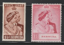 Bermuda    1948    Sc # 133-34    Silver Wedding    VLH    OG    (v6)