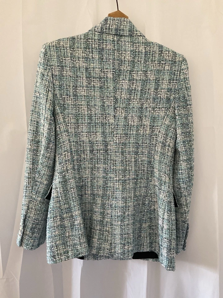 Zara Blue Mix Double Breasted Women’s Jacket - Size M - NWT - Image 4 of 4