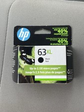 HP 63 XL Black Ink Cartridge High Yield Genuine OEM Original Sealed April 2023