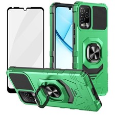 for BLU View 5 Pro Case with Ring Kickstand  Screen Protector  Green