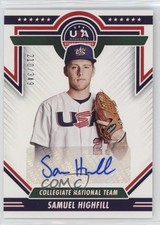 2022 Panini USA Baseball Stars & Stripes Blue Ink /349 Samuel Highfill Auto 0b0g