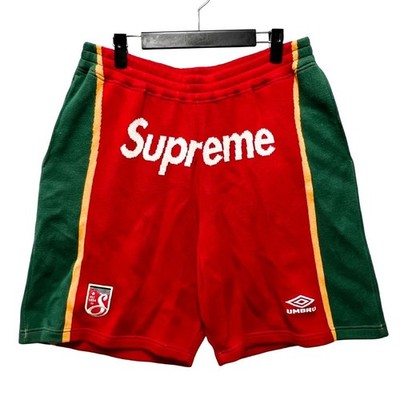 Supreme x Umbro Knit Soccer Shorts SS25 Red Color Size L Used