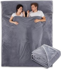 Adult Flannel Sleeping Bag Liner - Warm, Thick Sheet for Camping and Travel