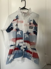 Adidas Women  s USA Volleyball Warmup Jacket Full Zip Size Medium