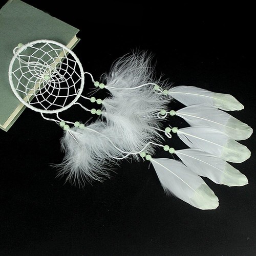 Luminous Dream Catcher,Manual Feather Hanging Decor Catcher For Type 2 - Picture 3 of 7