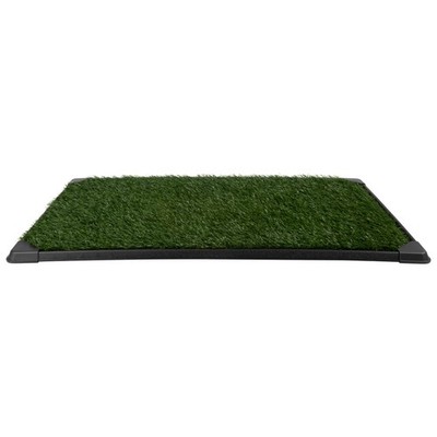 4-Layer Dog Grass Pad with Tray 35.5x23.5in Reusable Pee Pads for Dogs