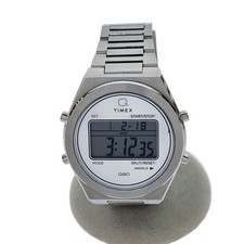 Import duty included for US buyers Timex Q80 Digital Quartz Watch Silver Sligh