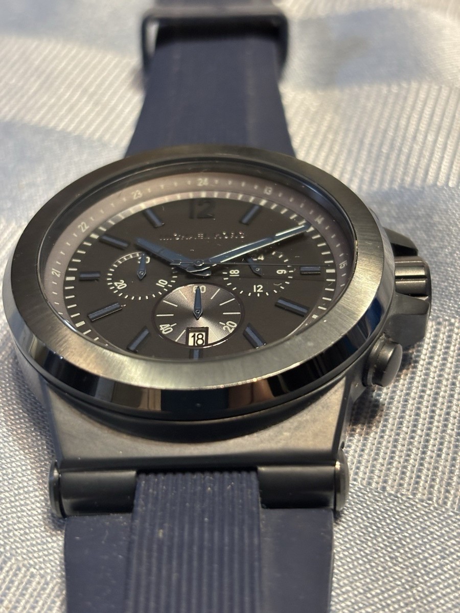 Michael Kors Chronograph Men's Dylan Watch MK 8493 Navy Silicone