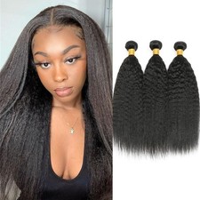 Genrein Kinky Straight Human Hair Bundles