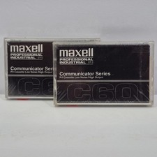 Maxell Professional Industrial Communicator Series C60 2 Cassettes NEW
