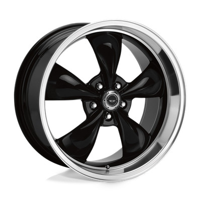 16x7 American Racing AR105 TORQ THRUST M Glo Blk Mach Lip Wheel 5x110 (35mm)