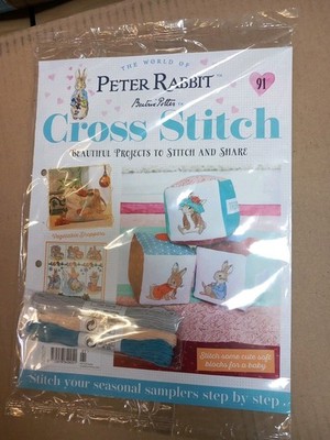 Beatrix Potter Peter Rabbit Cross Stitch Partworks,#91, FREE Thread To Continue 