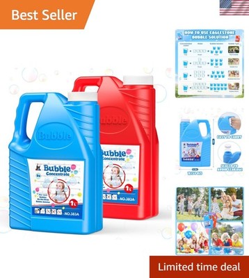 Bubbles Solution Refill 2 Bottles 64 oz Up to 5 Gallon Concentrated, Giant Bu...