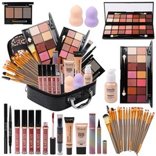 Ultimate Makeup Kit: Eyeshadow, Lip Gloss, Foundation, Brushes  More
