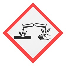Self Adhesive Pictogram Decal Hazmat Placard Corrosive Safety Sign
