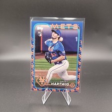 Grant Hartwig 2024 Topps Series 1 Team Logo SP Variation Case Hit Rookie RC-Mets