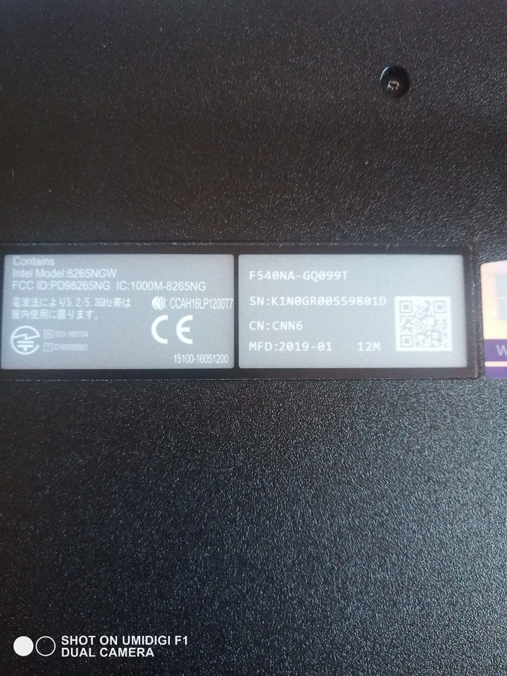 notebook Asus F540NA - Immagine 3 di 4