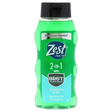 Zest Mens 2-in-1 Body Wash - Body Wash for Men - Cleanses Hair and Body