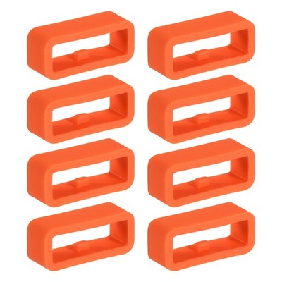 8 Pcs Watch Band Holder Loop, 16mm Universal Watch Replacement Band, Orange