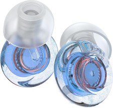 Concert Ear Plugs High Fidelity Noise Cancelling Reusable Silicone 2 Pack Blue