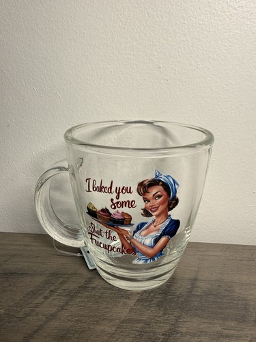 Funny Retro Design Glass Mug - I Baked You Some