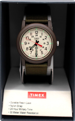 Timex TW2P59800 Camper 34mm Quarzuhr Oliv Japan Limited Edition Modell Neu...