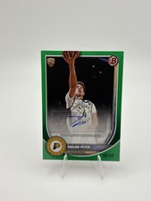 Topps 2025-26 Bowman Chrome Taelon Peter Rookie Auto True Green /99 Pacers
