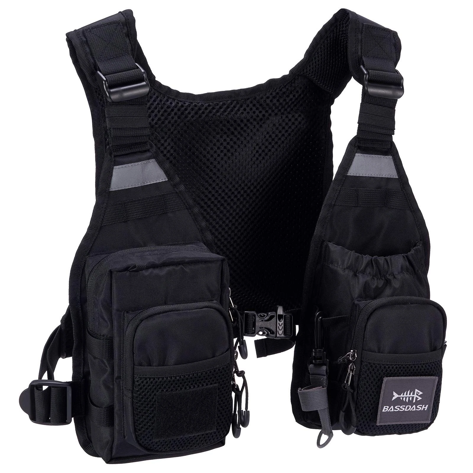 [Bassdash] Bassdash Lightweight Fishing Vest, Unisex, Short Mesh Vest FV08 (with