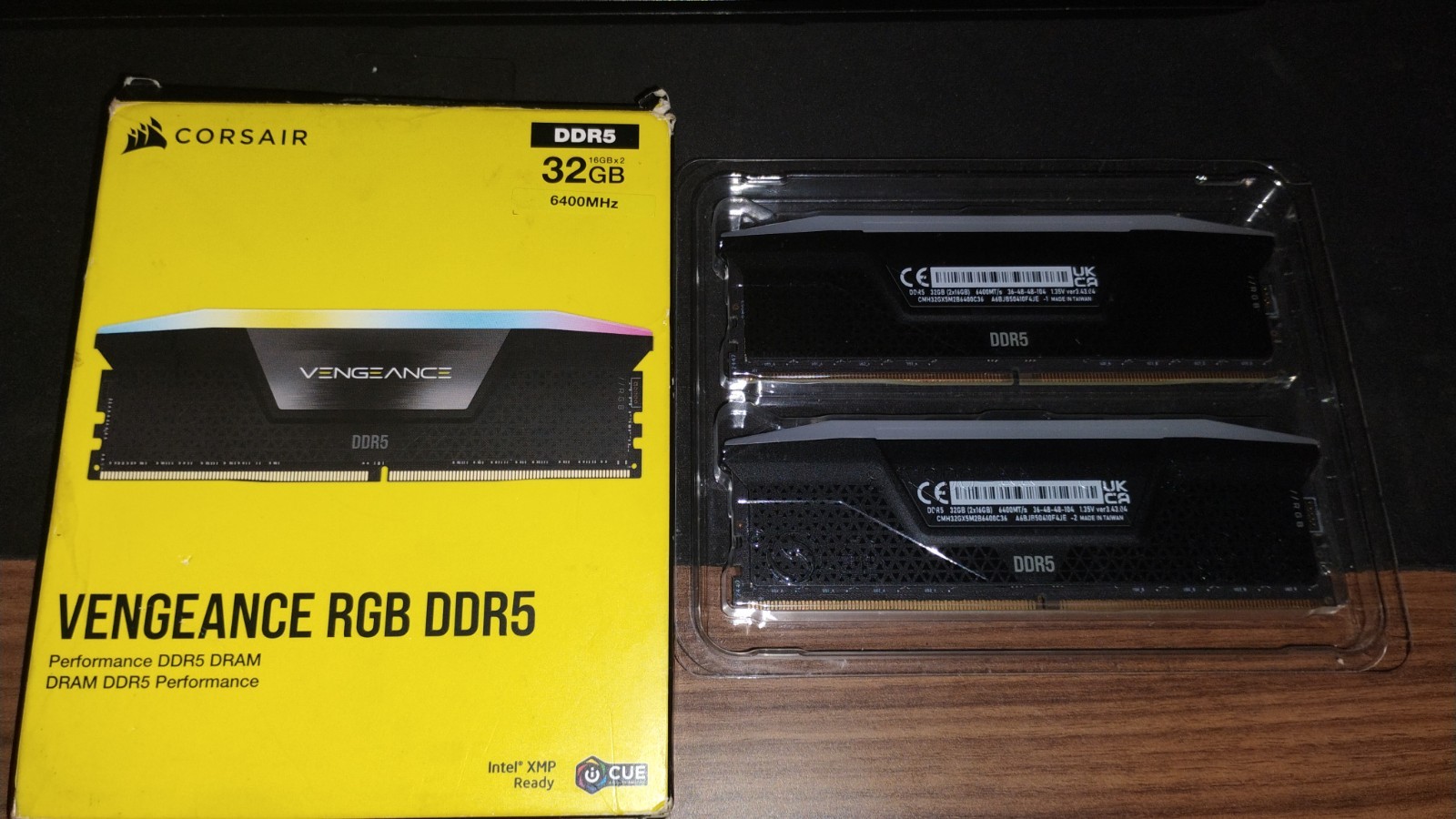 Corsair Vengeance DDR5 (2x16GB) 6400MHz Intel XMP Ready DIMM RAM 6
