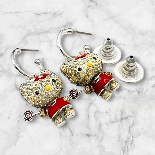 Pendientes de aro de cristal Swarovski Hello Kitty Lollipop Sanrio con caja - Imagen 8 de 15
