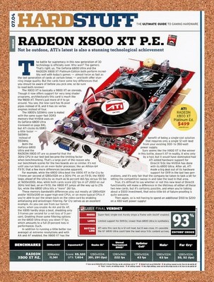 2007 ATI Radeon X800 XT PE GPU Original Advertisement / Retro Promo vr1